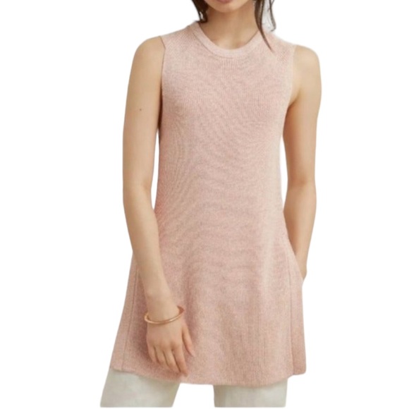 Aritzia Wilfred Palmier Slit Sides Sleeveless Knit Sweater Size Medium - Picture 2 of 8